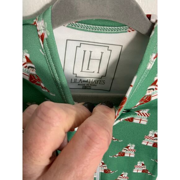 Lila + Hayes Santa's Helper Pajamas size 0-3mo NWT - Picture 3 of 4